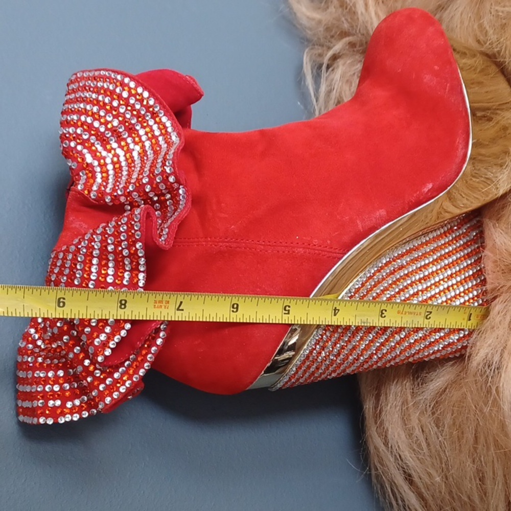 Stunning Rhinstone Wedge Booties - Picture 10 of 16